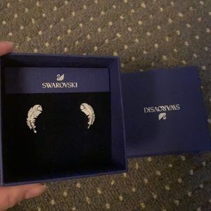 Swarovski Feather Earrings